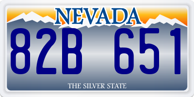 NV license plate 82B651