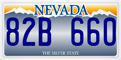 NV license plate 82B660