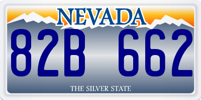 NV license plate 82B662