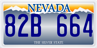 NV license plate 82B664