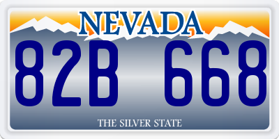 NV license plate 82B668