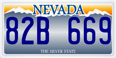 NV license plate 82B669