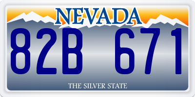 NV license plate 82B671