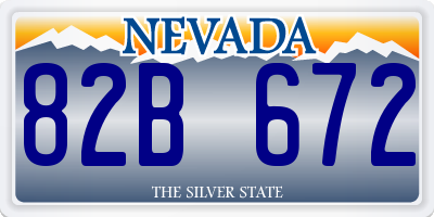 NV license plate 82B672