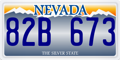 NV license plate 82B673