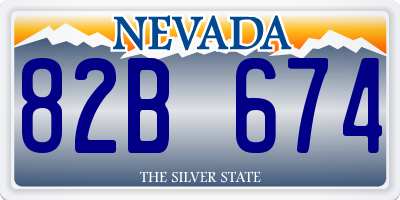 NV license plate 82B674