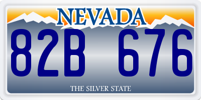NV license plate 82B676