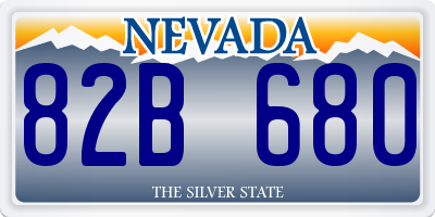 NV license plate 82B680