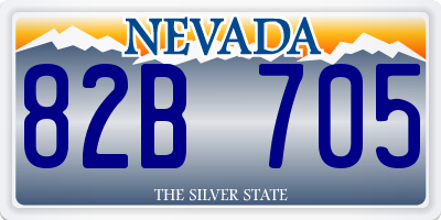 NV license plate 82B705