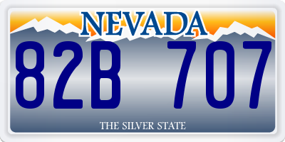 NV license plate 82B707