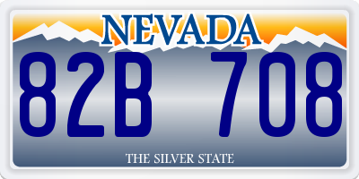 NV license plate 82B708
