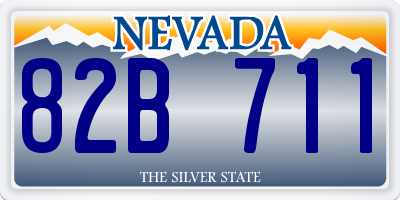 NV license plate 82B711