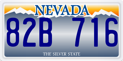 NV license plate 82B716