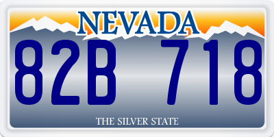 NV license plate 82B718