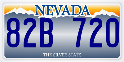 NV license plate 82B720