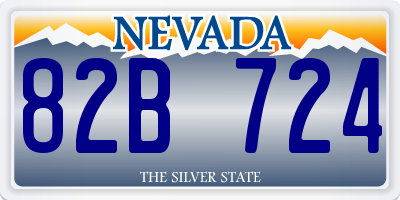 NV license plate 82B724