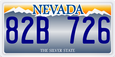 NV license plate 82B726
