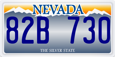 NV license plate 82B730