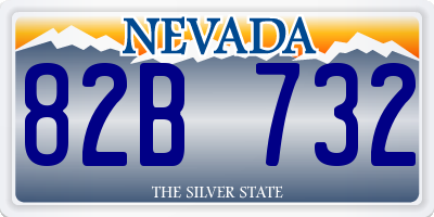 NV license plate 82B732