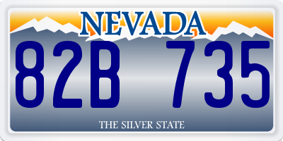 NV license plate 82B735