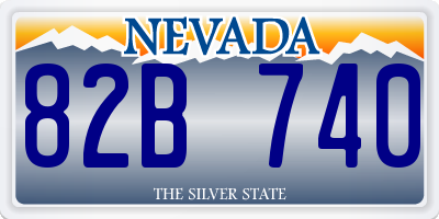 NV license plate 82B740
