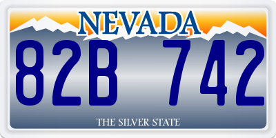 NV license plate 82B742