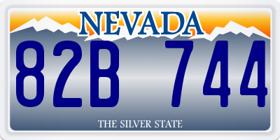 NV license plate 82B744