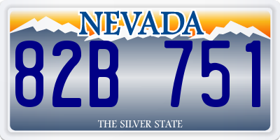 NV license plate 82B751