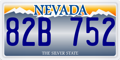 NV license plate 82B752