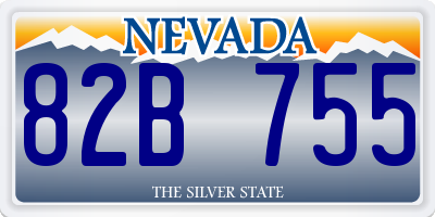 NV license plate 82B755