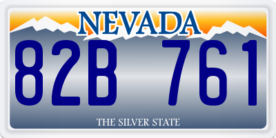 NV license plate 82B761