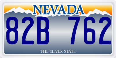 NV license plate 82B762