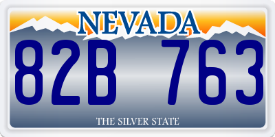 NV license plate 82B763