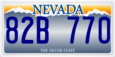 NV license plate 82B770