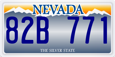 NV license plate 82B771