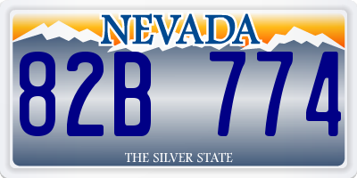 NV license plate 82B774