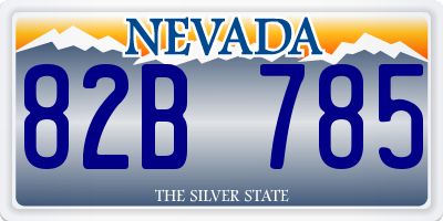 NV license plate 82B785