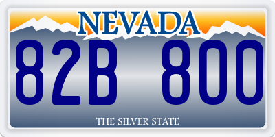 NV license plate 82B800