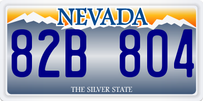 NV license plate 82B804