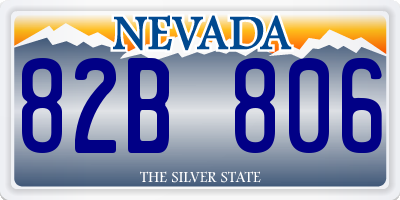 NV license plate 82B806
