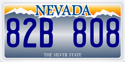 NV license plate 82B808