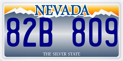 NV license plate 82B809