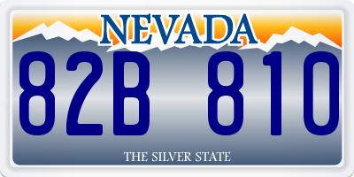 NV license plate 82B810