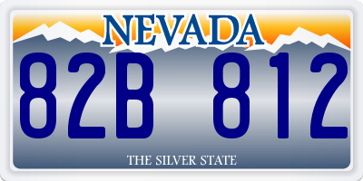 NV license plate 82B812