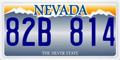 NV license plate 82B814