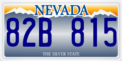 NV license plate 82B815