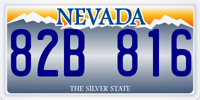 NV license plate 82B816