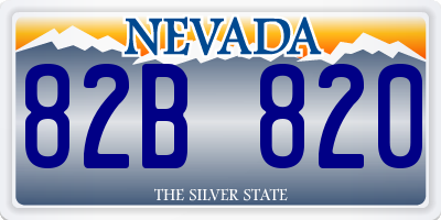 NV license plate 82B820