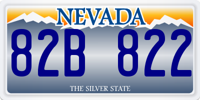 NV license plate 82B822