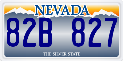 NV license plate 82B827